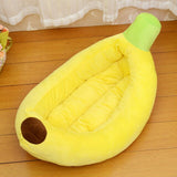 ssss  Cotton Yellow Pet Puppy Bed Sofa Padded cama de cachorro Banana Cat Dog Bed House Kennel mat letto per cani halloween decoration