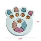 Creative Pet Food Dispenser Dog Bowl Multifunction Educational Dog Toys Anti Choke Footprint Design Dog Puzzle Platter Training