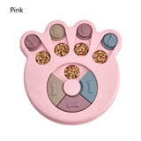 Creative Pet Food Dispenser Dog Bowl Multifunction Educational Dog Toys Anti Choke Footprint Design Dog Puzzle Platter Training