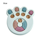 Creative Pet Food Dispenser Dog Bowl Multifunction Educational Dog Toys Anti Choke Footprint Design Dog Puzzle Platter Training