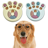 Creative Pet Food Dispenser Dog Bowl Multifunction Educational Dog Toys Anti Choke Footprint Design Dog Puzzle Platter Training