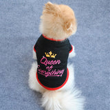 Crown Dog Shirts Soft Cotton Dog Clothes For Small Dog Puppy Tshirt Coat For Pomeranian Bulldog Chihuahua Clothing