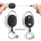 Customizable Retractable Key Chain Badge Reel Lanyards Id Badge Holder Badge Clip Name Tag Bage Holder Lanyard  Stationery