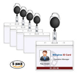 Customizable Retractable Key Chain Badge Reel Lanyards Id Badge Holder Badge Clip Name Tag Bage Holder Lanyard  Stationery