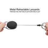Customizable Retractable Key Chain Badge Reel Lanyards Id Badge Holder Badge Clip Name Tag Bage Holder Lanyard  Stationery