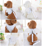 Cute Angel Lace Pearl Wings Pet Dog Leashes Collars Set Puppy Leads for Small Dogs Cats Dog Harness Head Collar for Cats collier