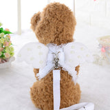 Cute Angel Lace Pearl Wings Pet Dog Leashes Collars Set Puppy Leads for Small Dogs Cats Dog Harness Head Collar for Cats collier