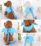 Cute Angel Lace Pearl Wings Pet Dog Leashes Collars Set Puppy Leads for Small Dogs Cats Dog Harness Head Collar for Cats collier