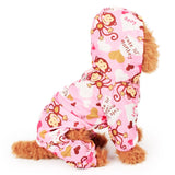 Cute Monkey Puppy Dog Raincoat for Small Dogs Breathable Mesh Lining Pet Rainwear Clothes Outdoor Waterproof Doggy Outfits XS-XL