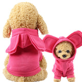 Cute Pet Dog Coat Winter Warm Dog Clothes with Big Ear Soft Fleece Dog Hoodie Puppy Outfits Clothing Yorkie Chihuahua Clothes
