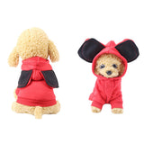 Cute Pet Dog Coat Winter Warm Dog Clothes with Big Ear Soft Fleece Dog Hoodie Puppy Outfits Clothing Yorkie Chihuahua Clothes