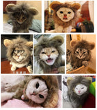 Cute Pet Lion Hair Mane Ears Head Wig Cap Funny Dog Cat Halloween Party Cosplay Warm Hat Scarf Fancy Winter Costume Pet Supplies