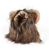 Cute Pet Lion Hair Mane Ears Head Wig Cap Funny Dog Cat Halloween Party Cosplay Warm Hat Scarf Fancy Winter Costume Pet Supplies