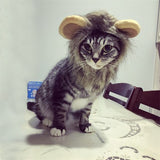 Cute Pet Lion Hair Mane Ears Head Wig Cap Funny Dog Cat Halloween Party Cosplay Warm Hat Scarf Fancy Winter Costume Pet Supplies