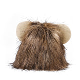 Cute Pet Lion Hair Mane Ears Head Wig Cap Funny Dog Cat Halloween Party Cosplay Warm Hat Scarf Fancy Winter Costume Pet Supplies