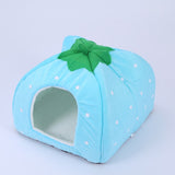 DannyKarl Pet Supplies Wave Strawberry Nest Warm Dog Kennel Cat Nest Can Be Removed and Washed Short Plush Pet Nest House 2019