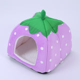 DannyKarl Pet Supplies Wave Strawberry Nest Warm Dog Kennel Cat Nest Can Be Removed and Washed Short Plush Pet Nest House 2019