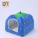 DannyKarl Pet Supplies Wave Strawberry Nest Warm Dog Kennel Cat Nest Can Be Removed and Washed Short Plush Pet Nest House 2019