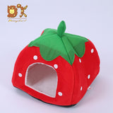 DannyKarl Pet Supplies Wave Strawberry Nest Warm Dog Kennel Cat Nest Can Be Removed and Washed Short Plush Pet Nest House 2019