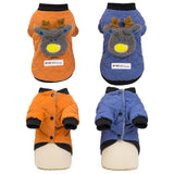 dasda  Deer Christmas Dog Coat Winter Small Dog Clothes Puppy Outfits Soft Warm Dog Jacket Clothing Yorkies Bulldog Pet Dog Cats