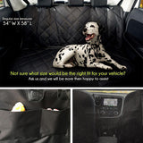Dog Car Seat Covers with Mesh Visual Window Scratchproof Pet Hammock Waterproof for Back Seat 2 Storage Pockets Dog Seat Cover