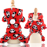 Dog Clothes Pajamas Fleece Jumpsuit Winter Dog Clothing Four Legs Warm Pet Clothing Outfit Small Dog Star Costume Apparel