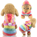 Dog Clothes Pajamas Fleece Jumpsuit Winter Dog Clothing Four Legs Warm Pet Clothing Outfit Small Dog Star Costume Apparel