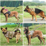 Dog Harness K9 Walking Adjustable Nylon Pet Dog Collar Vest Bungee Dog Leash Harness For Small Larges Dogs German Shepherd