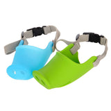 Dog Muzzles Breathable Cute Pig Muzzle Silicone Anti-bite Stop Bark Bite Mouth Mask Adjustable for Small Dog Pet Mouth Cover