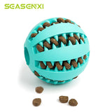 Dog Toys Interactive Natural Rubber Ball Cat Puppy Chew Toy Food Dispenser Ball Bite-Resistant Clean Teeth Pet Playing Ball5/7CM