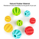 Dog Toys Interactive Natural Rubber Ball Cat Puppy Chew Toy Food Dispenser Ball Bite-Resistant Clean Teeth Pet Playing Ball5/7CM