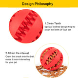 Dog Toys Interactive Natural Rubber Ball Cat Puppy Chew Toy Food Dispenser Ball Bite-Resistant Clean Teeth Pet Playing Ball5/7CM
