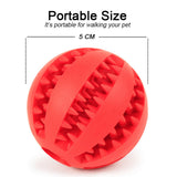 Dog Toys Interactive Natural Rubber Ball Cat Puppy Chew Toy Food Dispenser Ball Bite-Resistant Clean Teeth Pet Playing Ball5/7CM