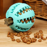 Dog Toys Interactive Natural Rubber Ball Cat Puppy Chew Toy Food Dispenser Ball Bite-Resistant Clean Teeth Pet Playing Ball5/7CM