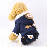 Dog Warm Accessories Clothes Pet Thickening Costume Small Dogs Jacket 4-legged Hooded Coat Puppy Winter Clothes Fashionable