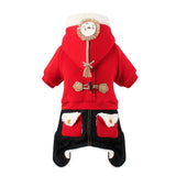 Dog Warm Accessories Clothes Pet Thickening Costume Small Dogs Jacket 4-legged Hooded Coat Puppy Winter Clothes Fashionable