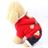 Dog Warm Accessories Clothes Pet Thickening Costume Small Dogs Jacket 4-legged Hooded Coat Puppy Winter Clothes Fashionable