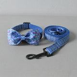 Dog collar with bow tie for small medium dog Mermaid Chihuahua pet collar traction rope cat puppy necklace straps leash