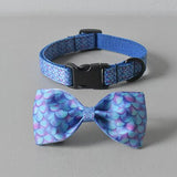 Dog collar with bow tie for small medium dog Mermaid Chihuahua pet collar traction rope cat puppy necklace straps leash