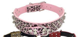 Dog rivet collar personalized custom leather dog collar for medium large dogs