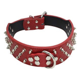 Dog rivet collar personalized custom leather dog collar for medium large dogs