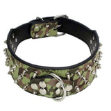 Dog rivet collar personalized custom leather dog collar for medium large dogs