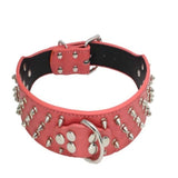 Dog rivet collar personalized custom leather dog collar for medium large dogs