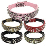 Dog rivet collar personalized custom leather dog collar for medium large dogs