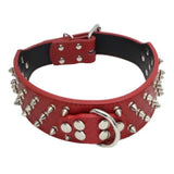 Dog rivet collar personalized custom leather dog collar for medium large dogs
