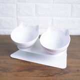dasda  Dogs Feeders Bowls With Raised Stand Cats Double Bowl  Pet Food Water Bowls Cat Feeding Bowl Pet Supplies