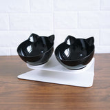 dasda  Dogs Feeders Bowls With Raised Stand Cats Double Bowl  Pet Food Water Bowls Cat Feeding Bowl Pet Supplies