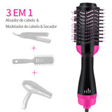 Dropshipping Hair Brush One-Step Hair dry brushVolumizer 3 In 1 Dryer Straightener Curler Styling Comb hot comb blow dryer brush