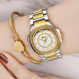 Dropshipping Neue 2019 Heißer Verkauf Handgelenk Uhren Für Frauen Edelstahl Gold Weiblichen Uhr Diamant Armbanduhr Patek Handgelenk Uhr - app80