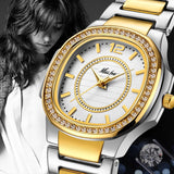Dropshipping Neue 2019 Heißer Verkauf Handgelenk Uhren Für Frauen Edelstahl Gold Weiblichen Uhr Diamant Armbanduhr Patek Handgelenk Uhr - app80